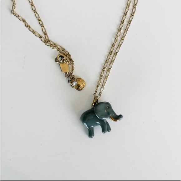 J Crew Elephant Enamel Necklace 
